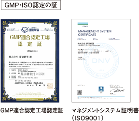 GMP・ISO認定